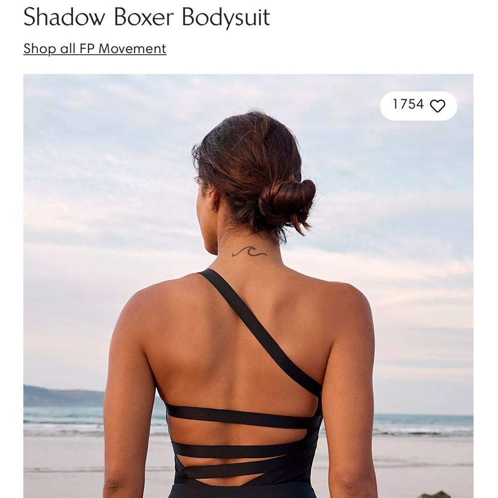 Free People FP Movement Shadow Boxer Bodysuit